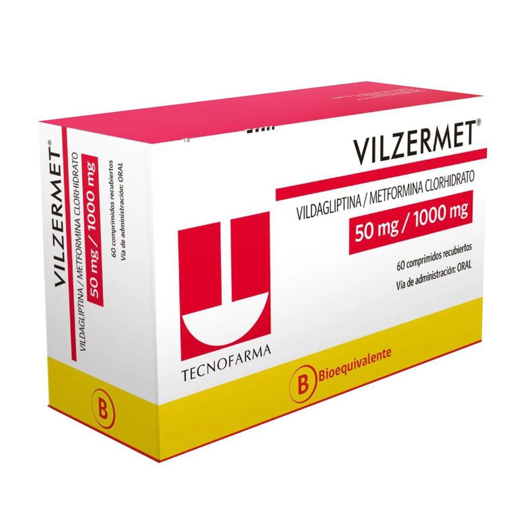 Vilzermet 50mg / 1000mg x 60 Comprimidos Recubiertos - TECNOFARMA - Farmacias San Martín