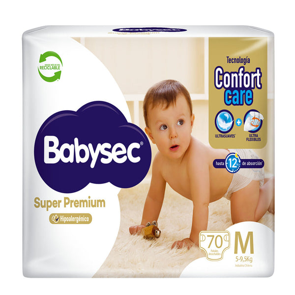 BABYSEC SUPER PREMIUM PAÑAL M 70UND