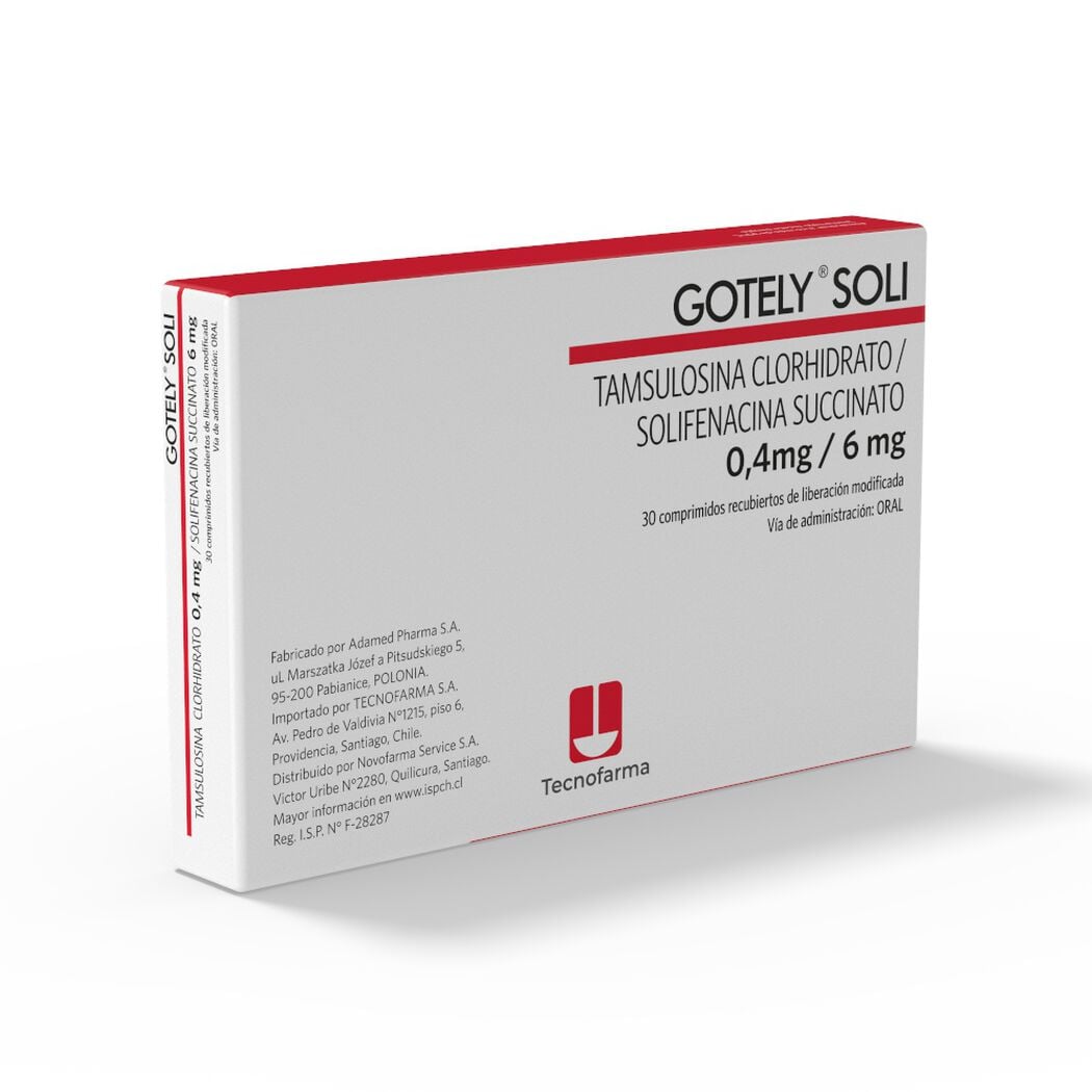 Gotely Soli 0.4mg / 6mg x 30 Comprimidos Recubiertos de Lib Prolong - TECNOFARMA - Farmacias San Martín