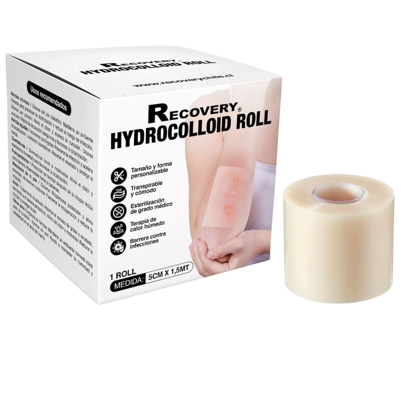 Imagen del producto Recovery Rollo Hidrocoloide 5cm x1.5mt