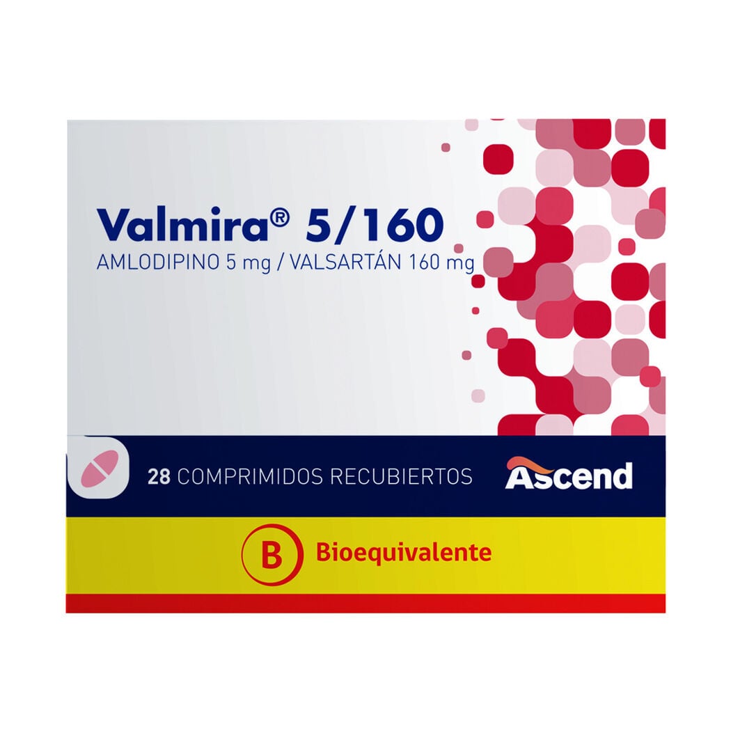 Valmira 160mg / 5mg x 28 Comprimidos Recubiertos - ASCEND - Farmacias San Martín