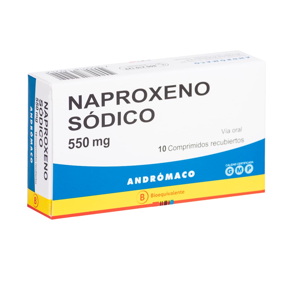 Imagen del producto Naproxeno 550 mg x10 comp. recub. de ANDROMACO