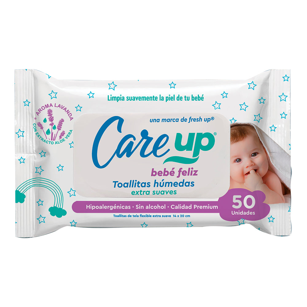 Toallitas Humedas x 50un - CARE UP - Farmacias San Martín