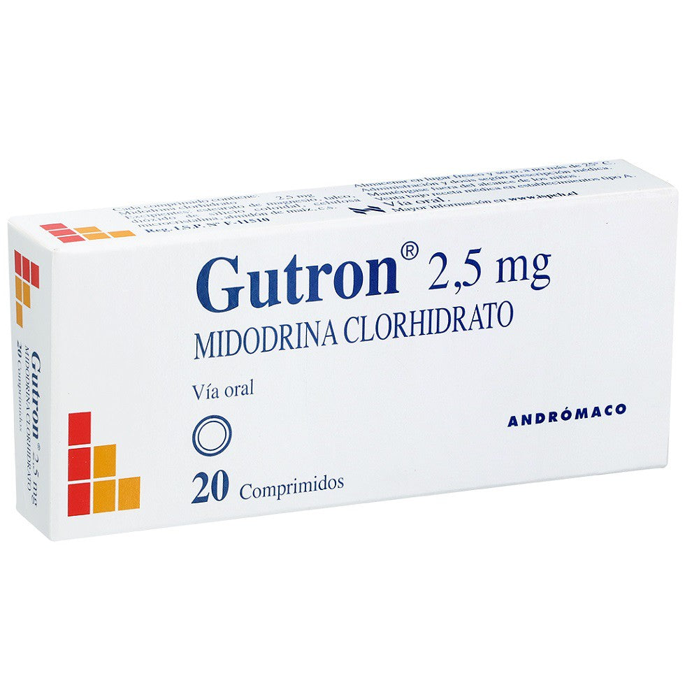 Gutron 2.5 mg x 20 Comp - ANDROMACO - Farmacias San Martín