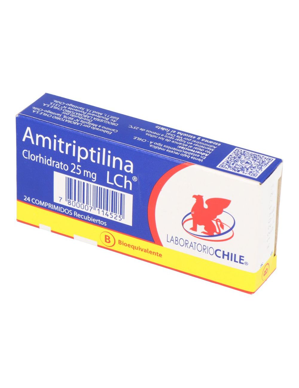 Amitriptilina 25Mg X 24 Comprimidos Recubiertos - Chile