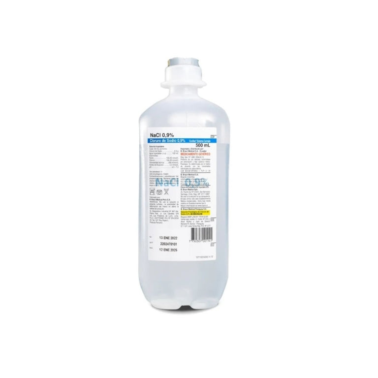 Suero Fisiologico 0.9% 500ml - BRAUN - Farmacias San Martín