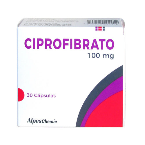Ciprofibrato 100mg x 30 Capsulas - ALPESCHEMIE - Farmacias San Martín