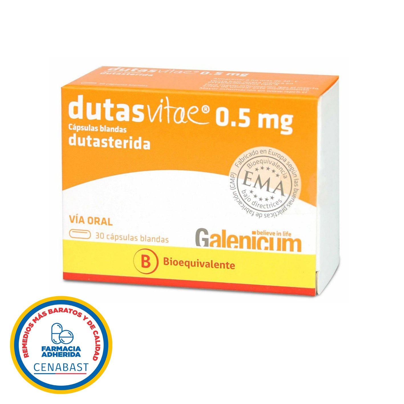 Imagen del producto Dutasterida 0.5 mg x30 cáps. Blandas de PHARMA ISA