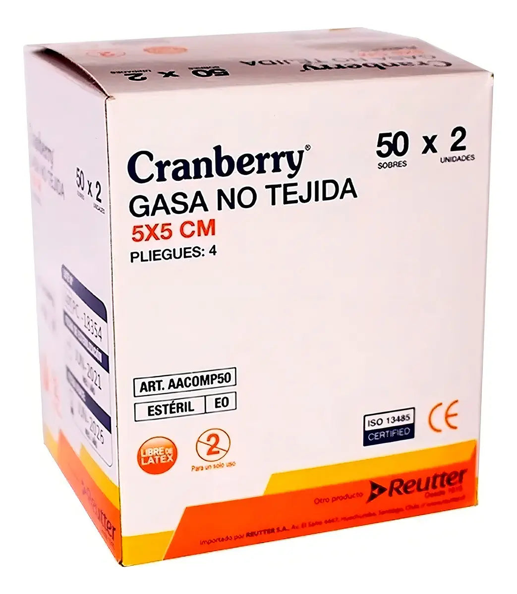 Imagen del producto Caja Gasa 5x5 Algodon de CRANBERRY