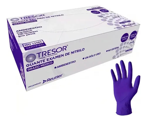 Imagen del producto Tresor Guante Nitrilo Cobalto Talla S x100 de REUTTER