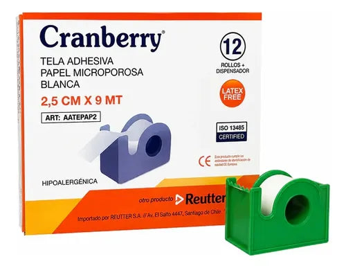 Imagen del producto Cranberry Tela Adhesiva Papel Microporosa 2.5cm x9mt de REUTTER