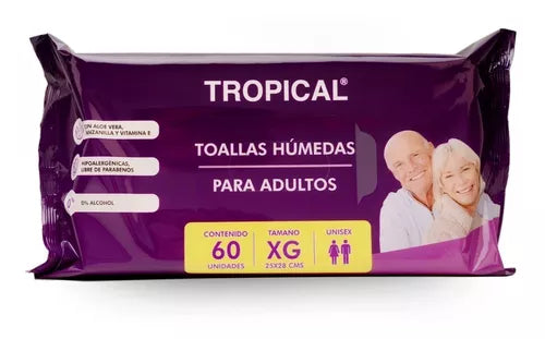 Tropical Toallas Humedas Adulto x 60und - TROPICAL - Farmacias San Martín