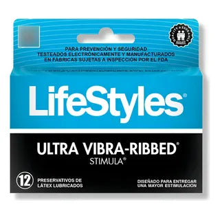 Vibra Ribbed Stimula x 12 Preservativos - LIFESTYLES - Farmacias San Martín