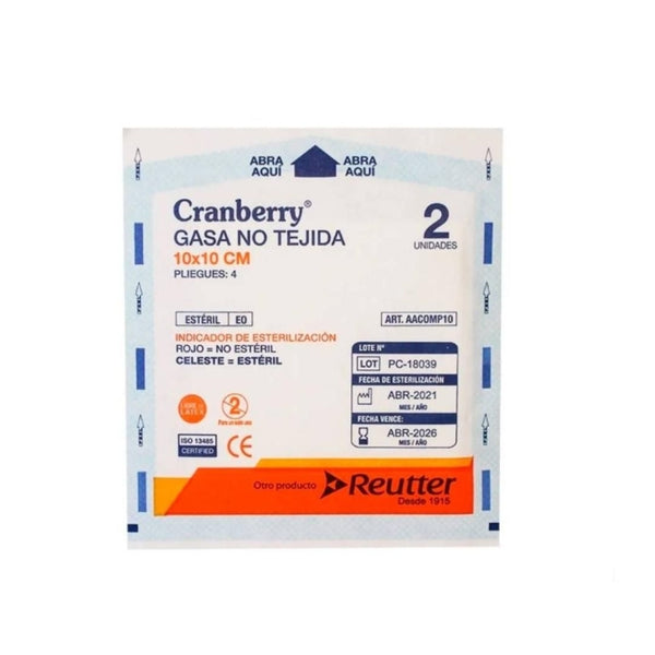 Gasa No Tejida Esteril 10 x 10 cm x 2 Und