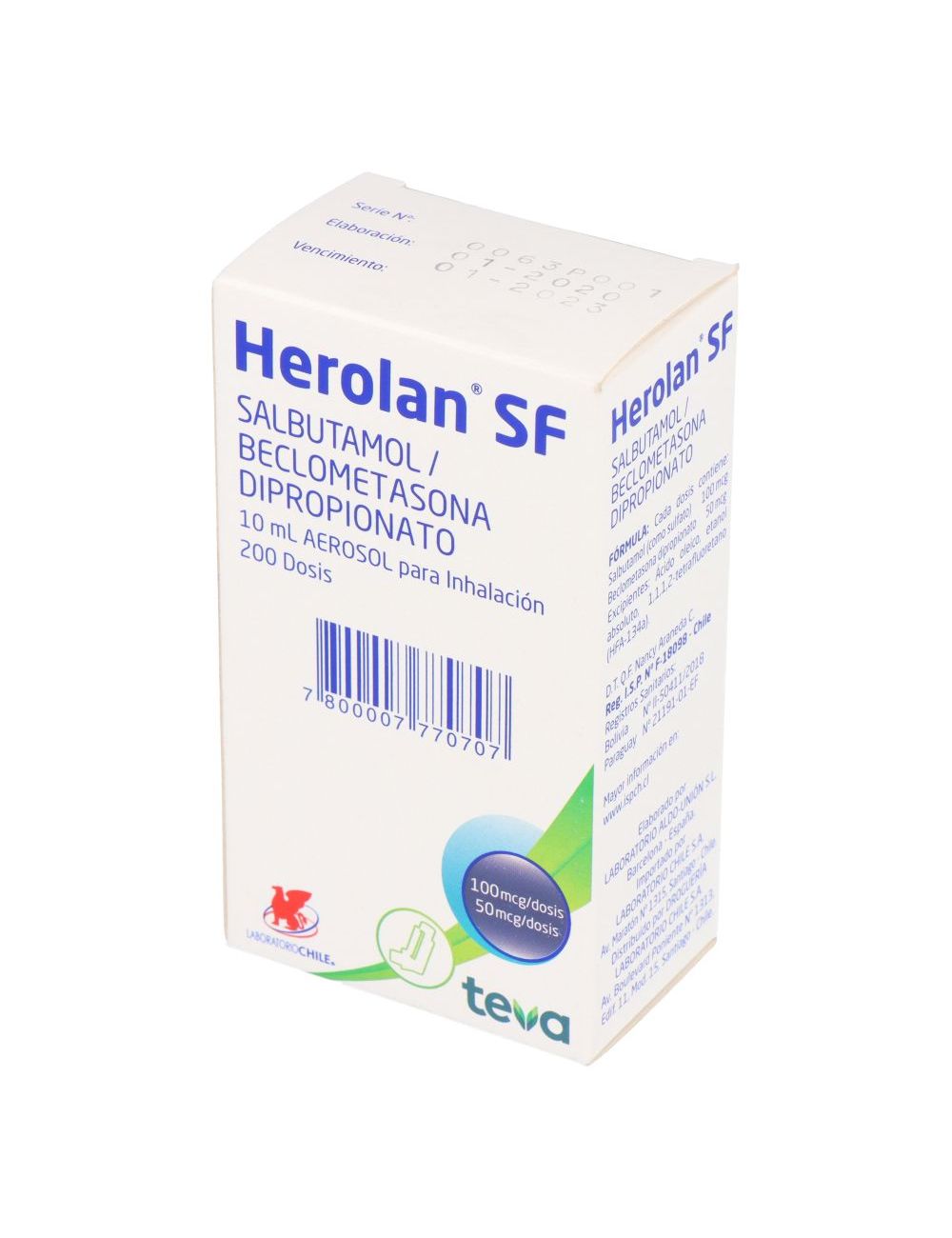 Herolan Sf 100Mcg / 50Mcg X 200 Dosis - Teva