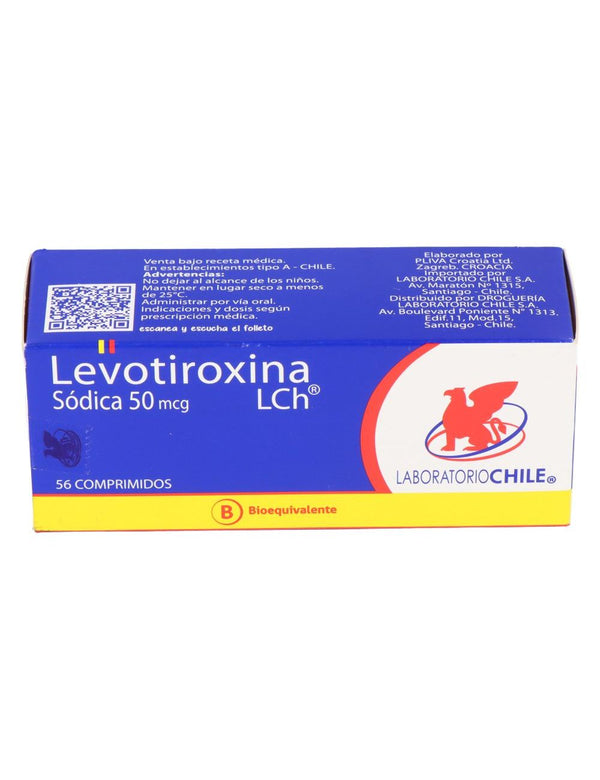 Levotiroxina 50mcg x 56 Comprimidos