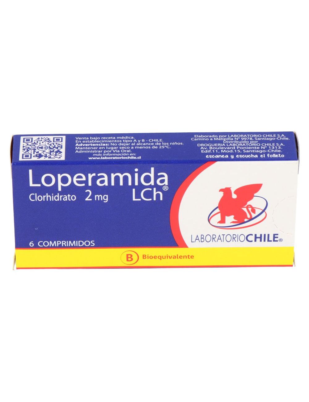 Loperamida 2Mg X 6 Comprimidos - Chile