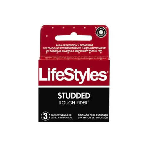 Studded Rough Rider x 3 Preservativos - LIFESTYLES - Farmacias San Martín
