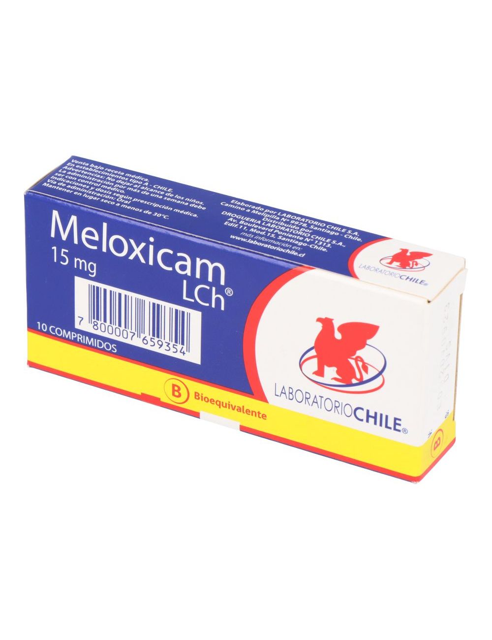 Meloxicam 15Mg X 10 Comprimidos - Chile