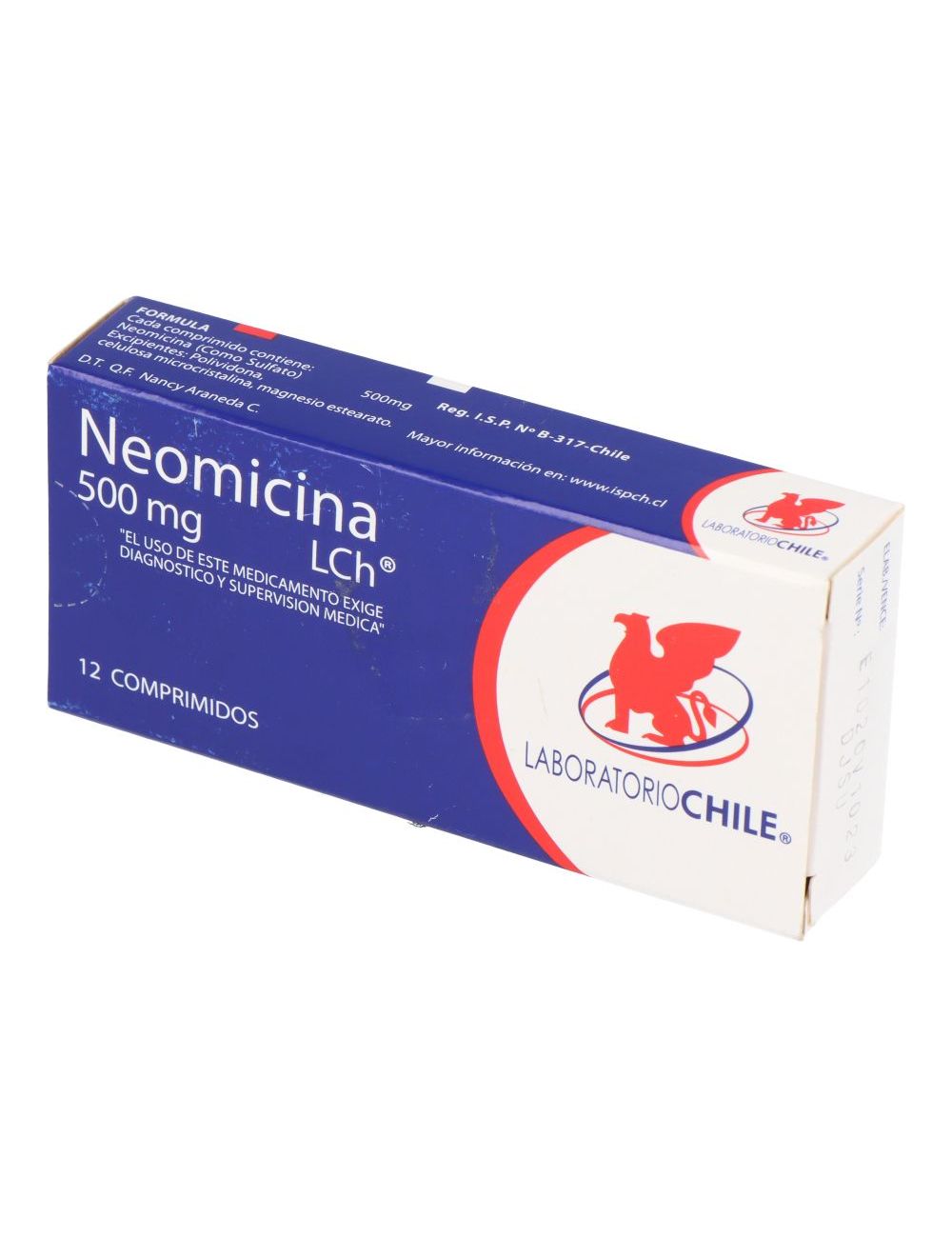 Neomicina 500Mg X 12 Comprimidos - Chile
