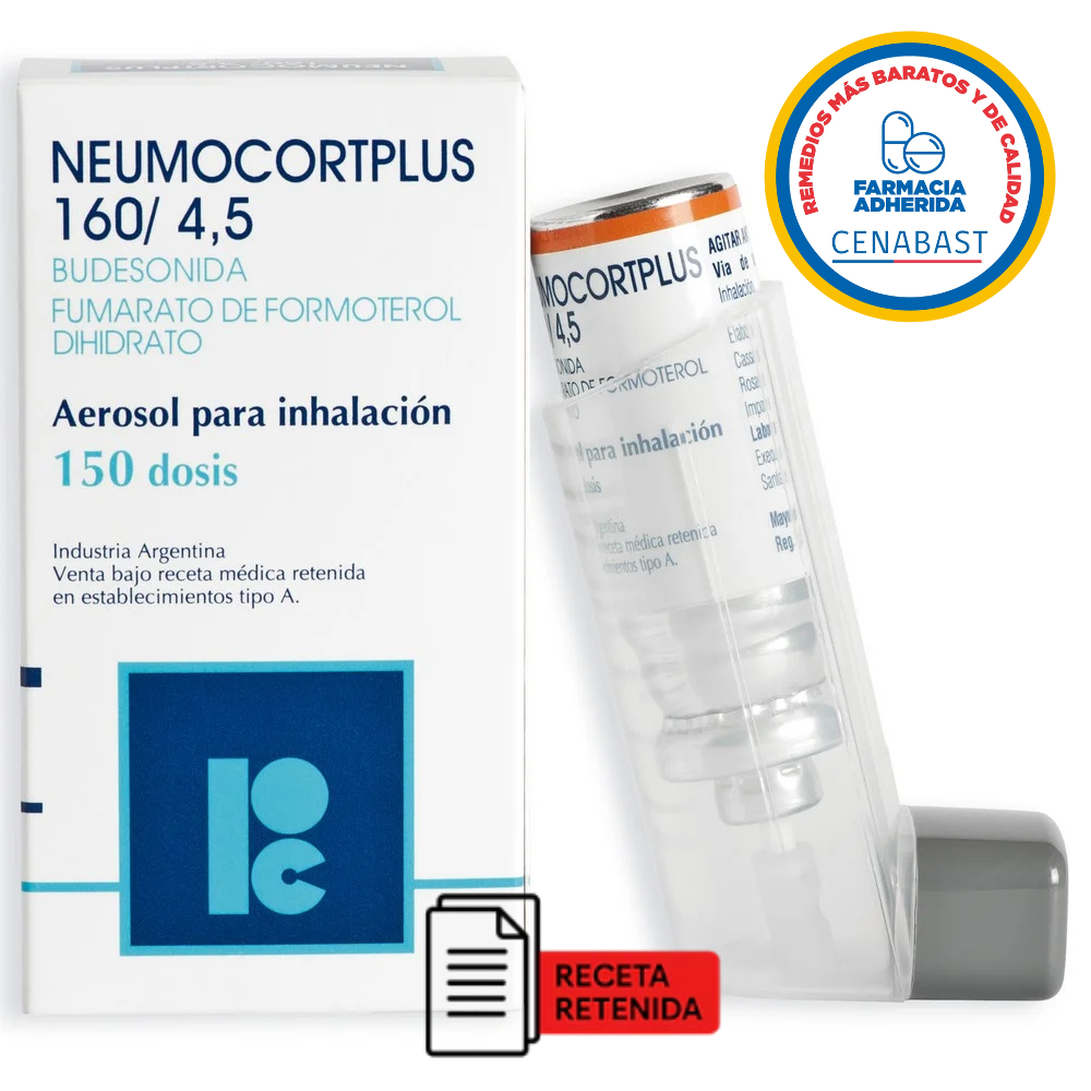 Cenabast - Neumocort Plus 160/4.5 x Aerosol Inhalacion 150 Dosis - CASSARA - Farmacias San Martín