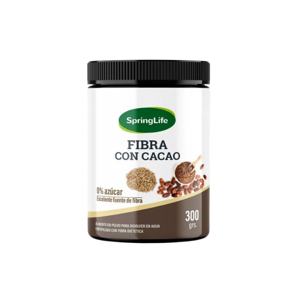 Fibra con Cacao 0% Azucar Polvo 300gr - SPRINGLIFE - Farmacias San Martín