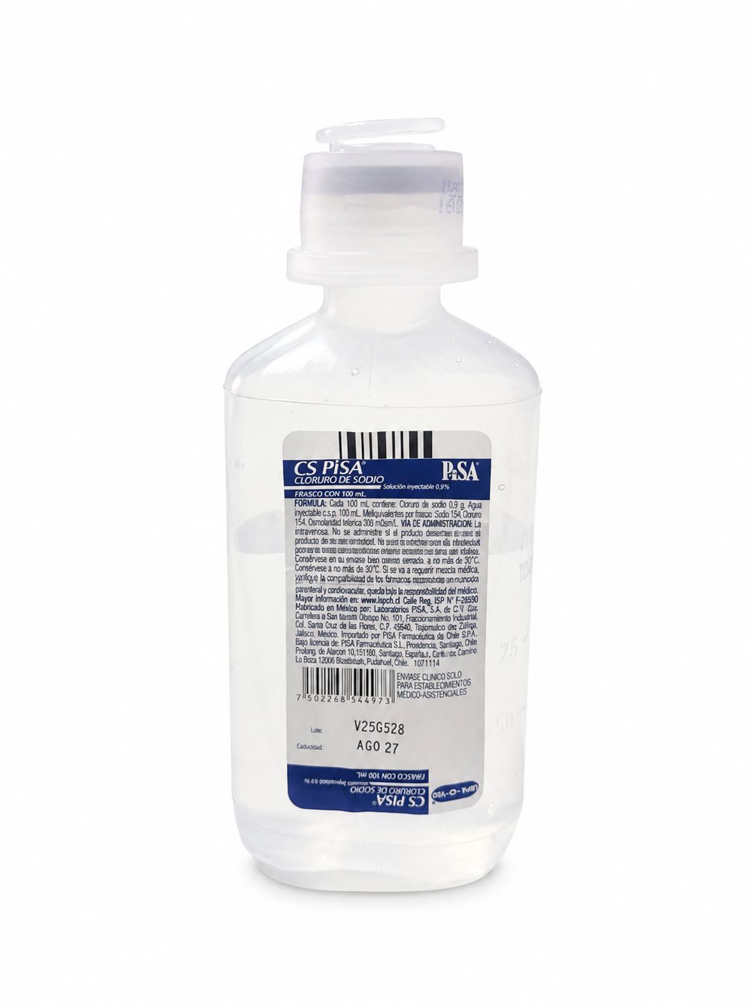 Imagen del producto Suero Fisiologico 0.9% 100 mL de PISA