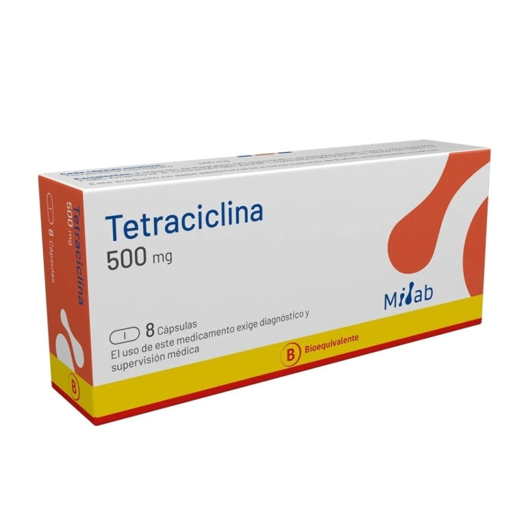 Tetraciclina 500Mg X 8 Capsulas - Mintlab