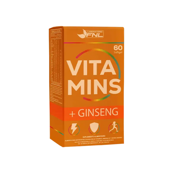 Vitamins + Ginseng x 60 Capsulas Blandas