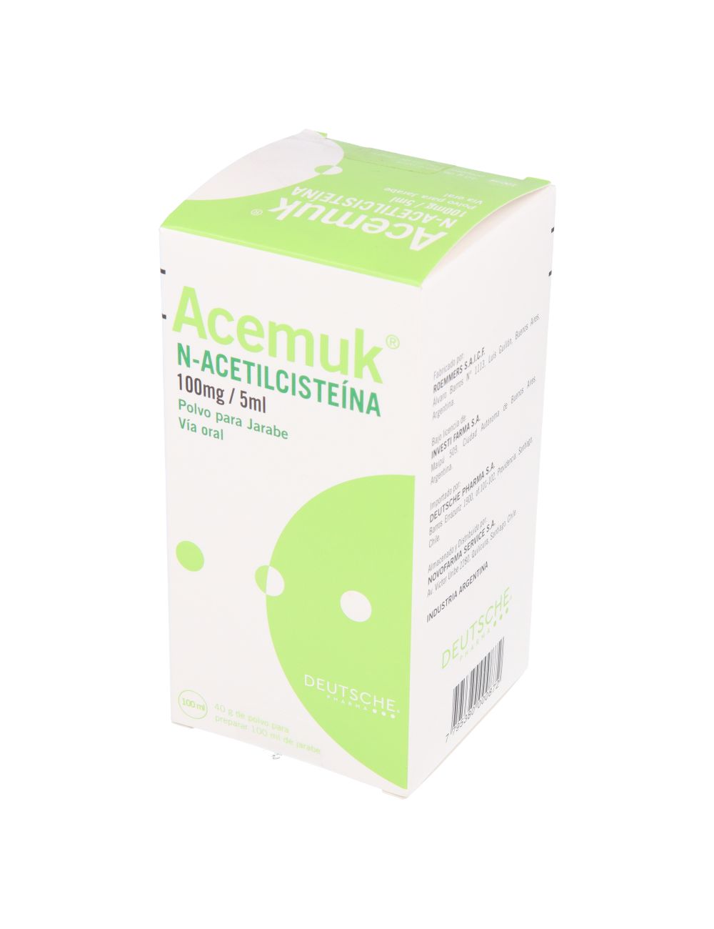 Acemuk 100Mg/5Ml 100Ml (40Gr) - Farmacia