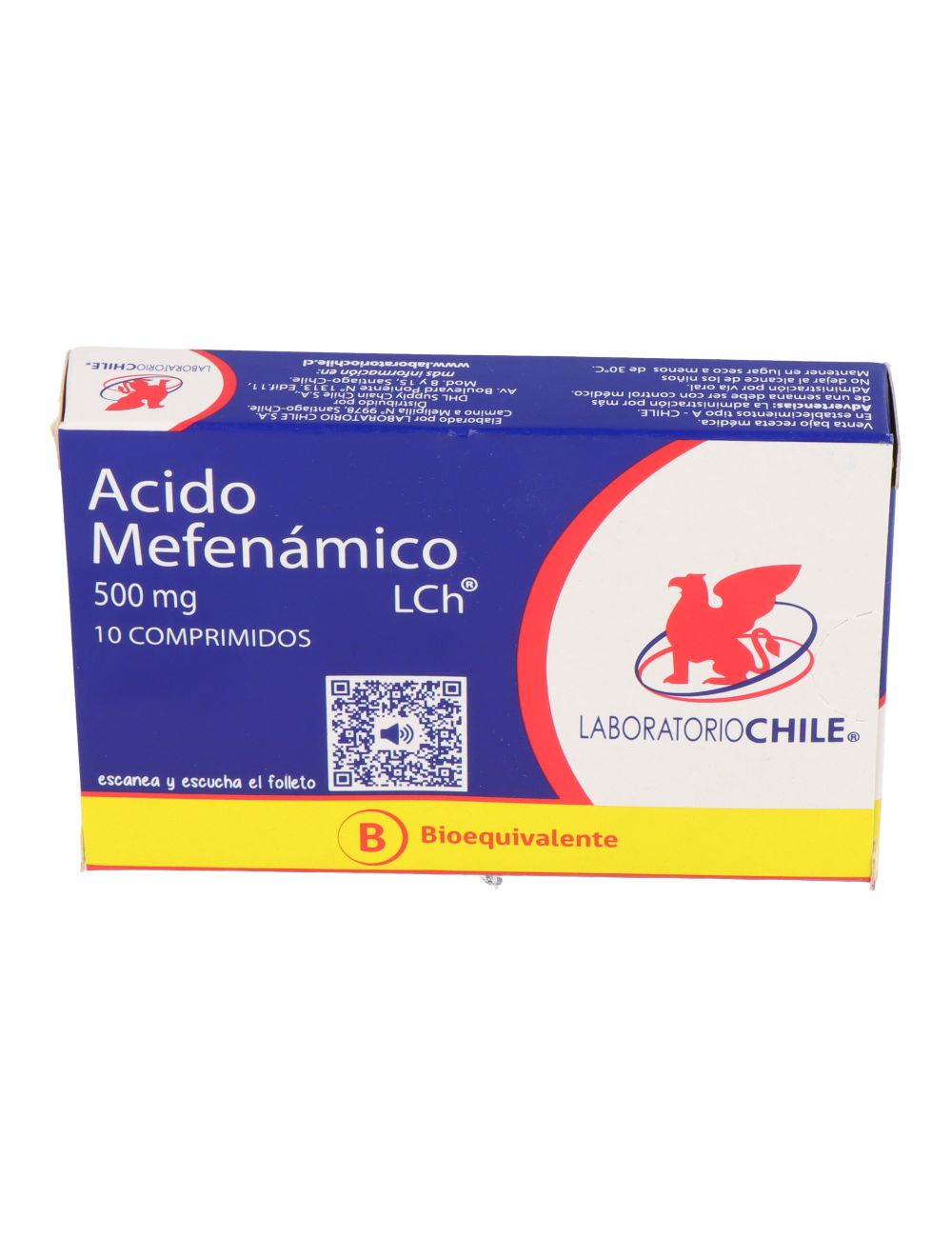 Acido Mefenamico 500Mg X 10 Comprimidos - Chile