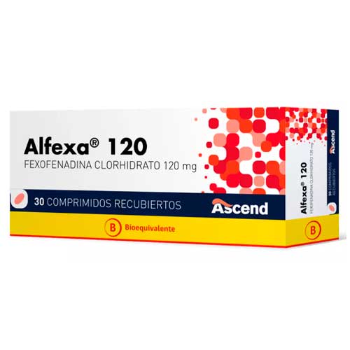 Alfexa 120mg x 30 Comprimidos Recubiertos - ASCEND - Farmacias San Martín