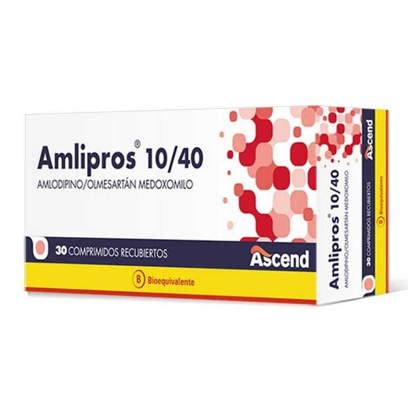 Amlipros 40mg / 10mg x 30 Comprimidos Recubiertos - ASCEND - Farmacias San Martín