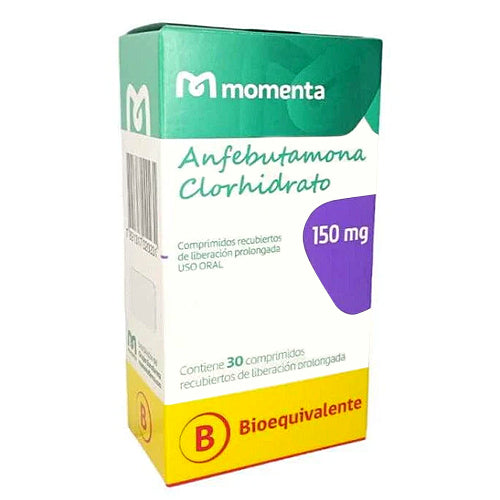 Anfebutamona (bupropion) 150mg x 30 - MOMENTA - Farmacias San Martín