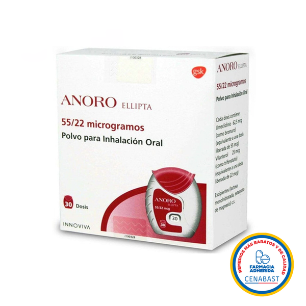 Cenabast - Anoro Ellipta 55mcg / 22mcg Polvo Inahalcion Oral x 30 Dosis