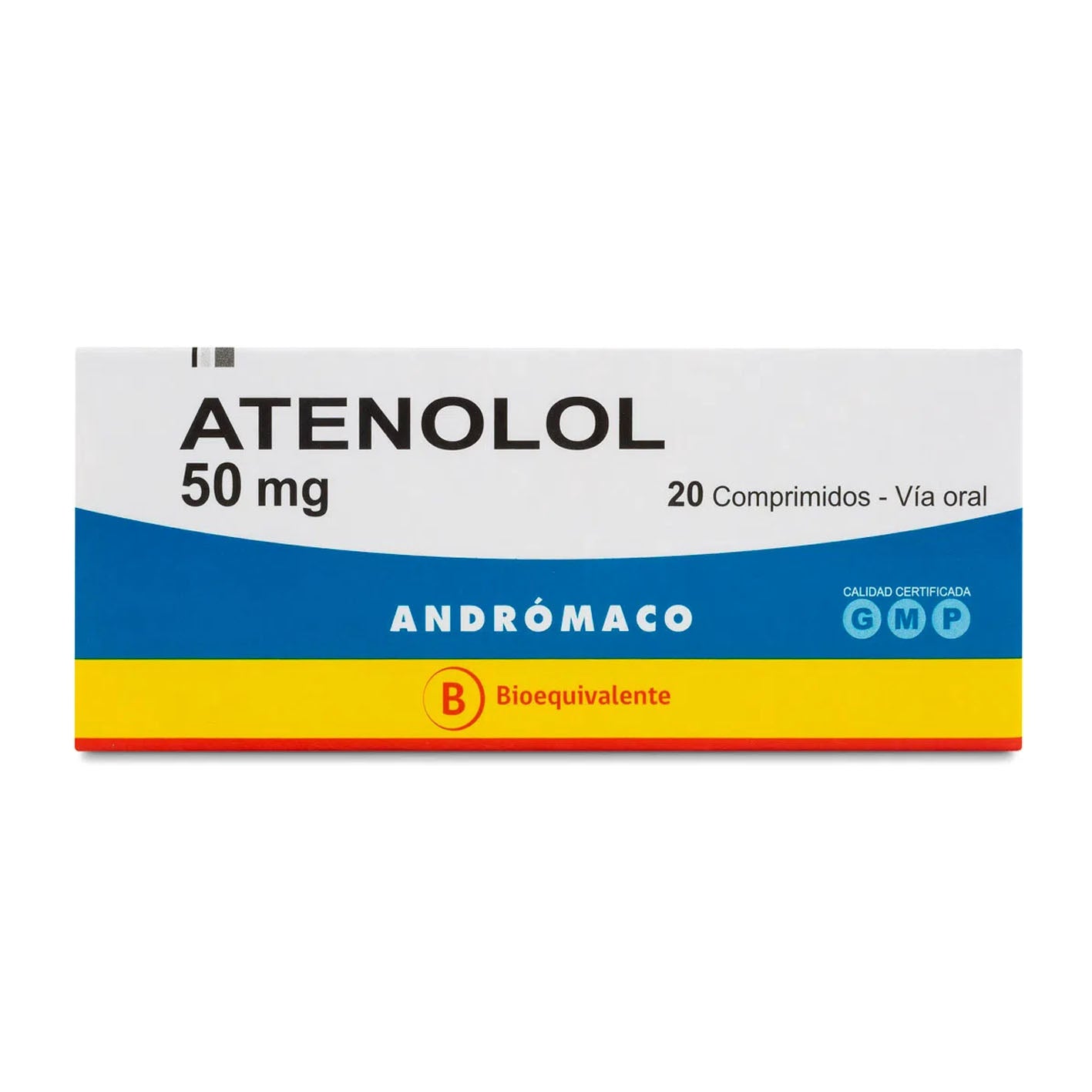 Atenolol 50mg x 20 Comprimidos - ANDROMACO - Farmacias San Martín