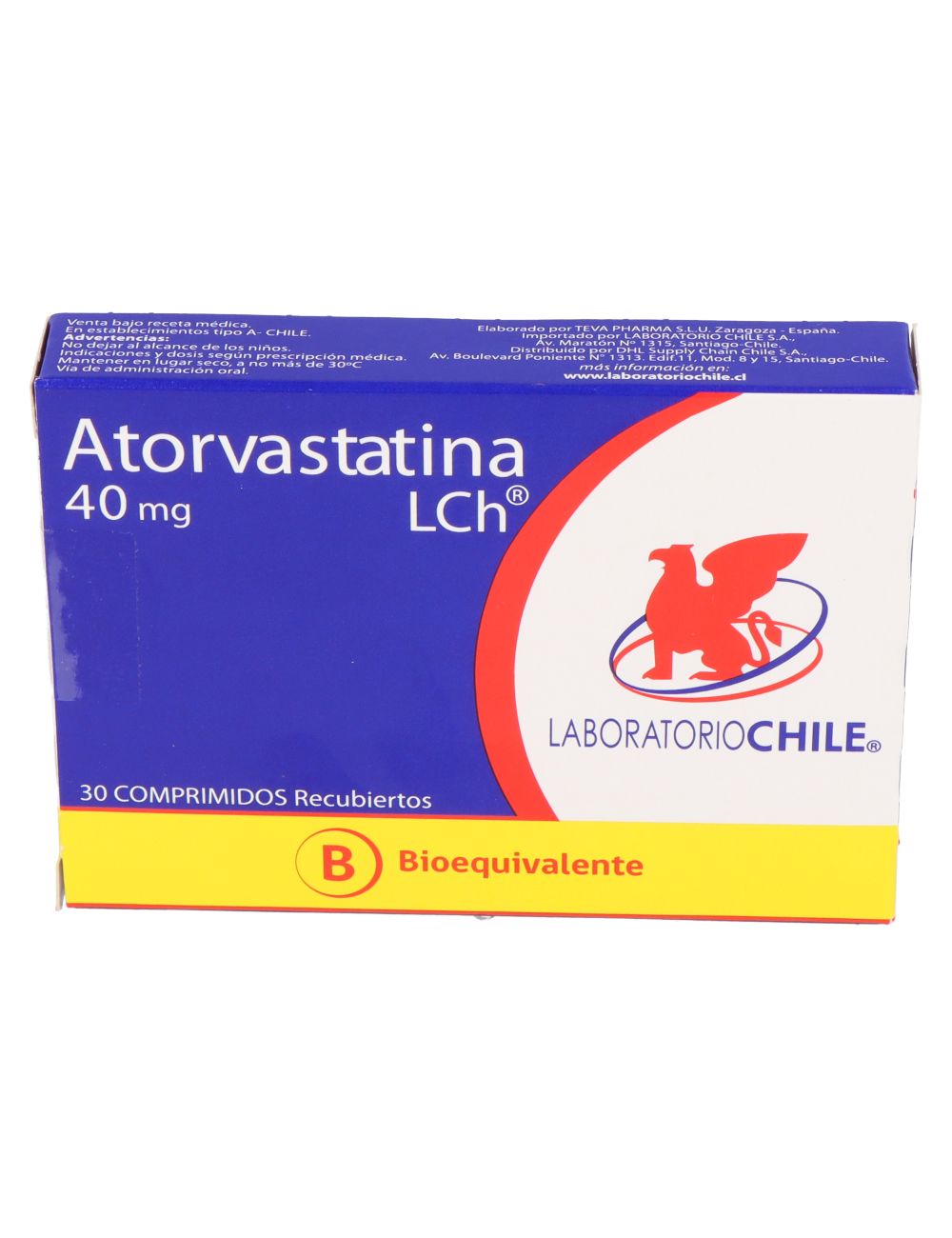 Atorvastatina 40 X 30 Comprimidos - Farmacia