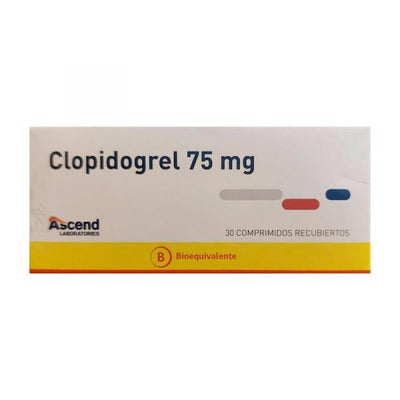 CLOPIDOGREL 75MG X 30 COMPRIMIDOS RECUBIERTOS