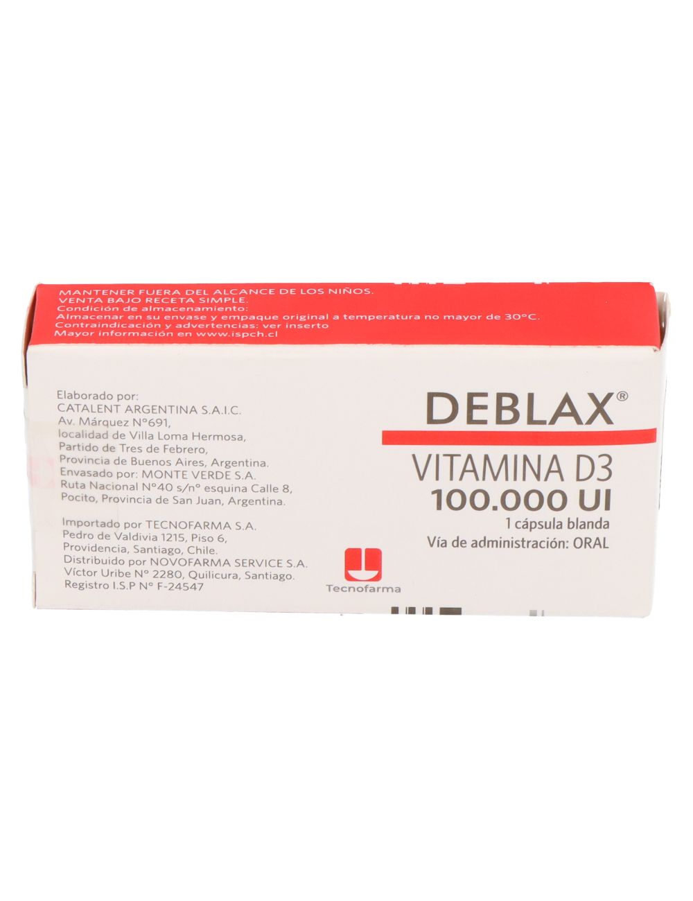 Deblax Vit D3 Cap Blan 2.5 Mg X 1 - Farmacia