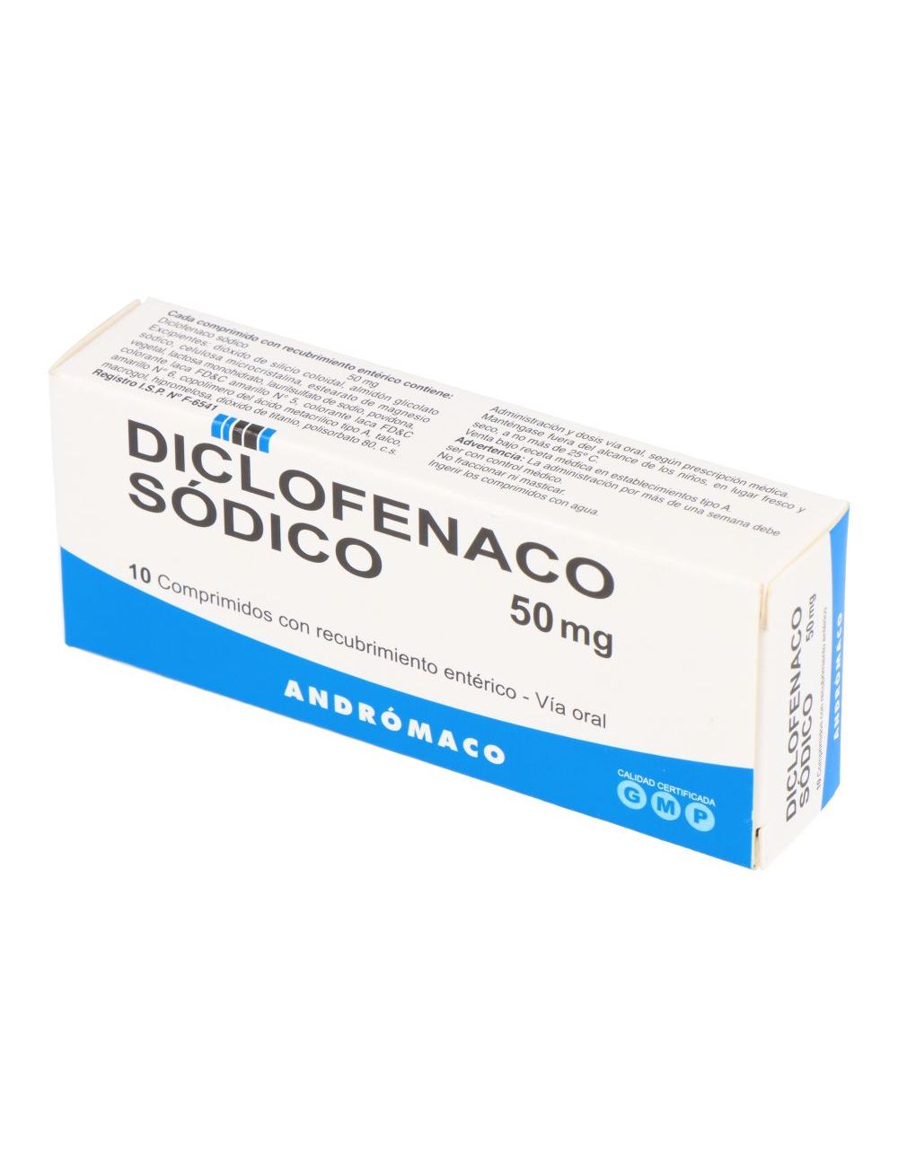Diclofenaco 50Mg X 10 Comprimidos Recubrimiento Enterico - Andromaco