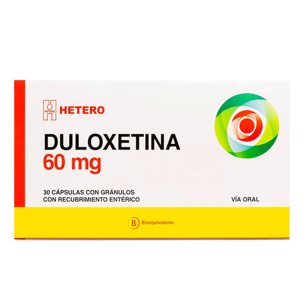 Duloxetina 60mg x 30 Capsulas con Gran con Rec Enterico