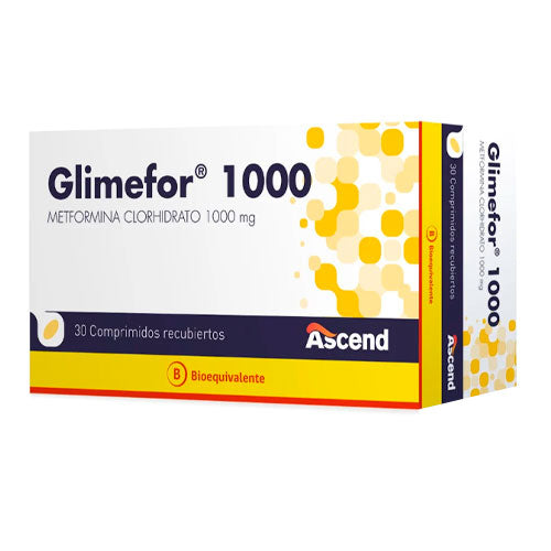 Cenabast - Glimefor 1000mg x 30 Comprimidos Recubiertos - ASCEND - Farmacias San Martín