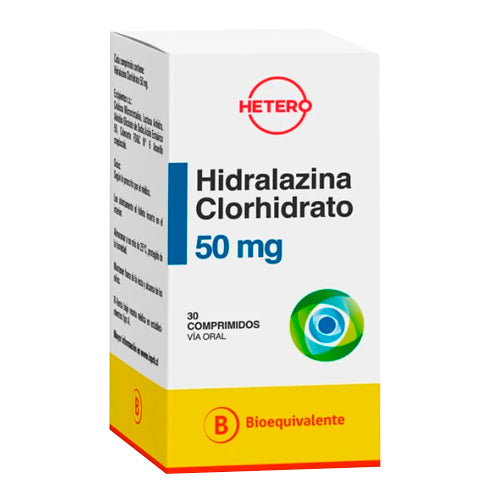 Hidralazina 50mg x 30 Comprimidos - HETERO - Farmacias San Martín
