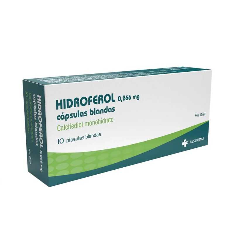 Hidroferol 0.266mg x 10 Capsulas Blandas - FAES FARMA - Farmacias San Martín