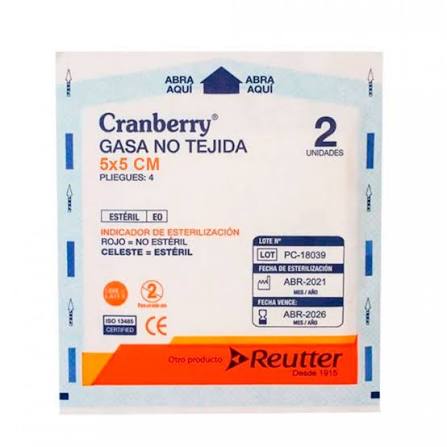 Gasa No Tejida Esteril 5x5 cm x 2 Und
