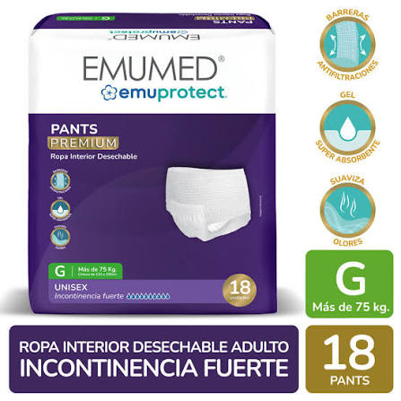 Imagen del producto Emumed Pants Premium Talla g 18un