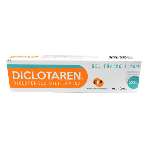 Diclotaren 1.16% Gel Topico 30gr - FQP - Farmacias San Martín