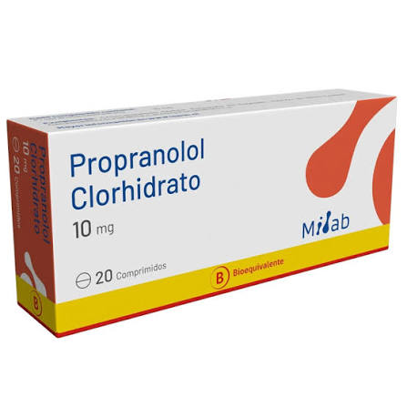 Propranolol 10mg x 20 Comprimidos