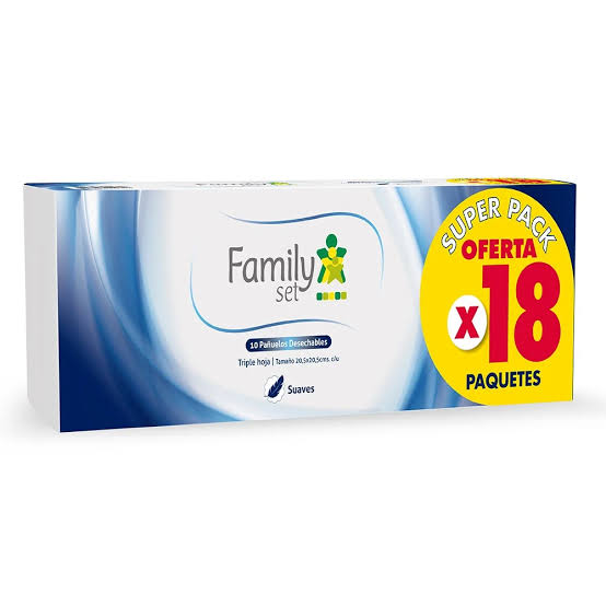 Family Set Pañuelos Desechables x 18 Paquetes