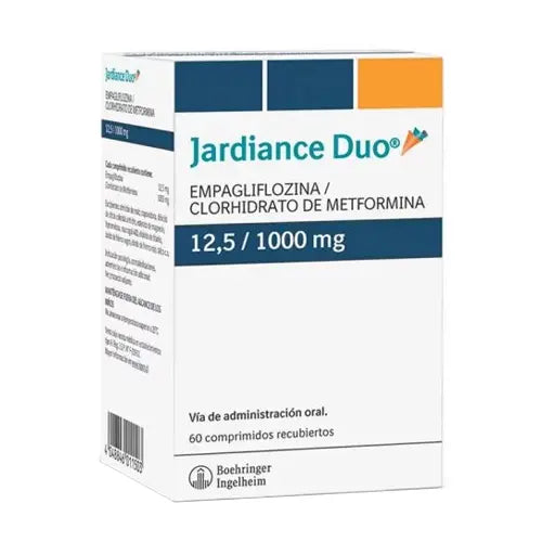Jardiance Duo Com 12.5/1000 mg x 60 - BOEHRINGER INGELHEIM - Farmacias San Martín